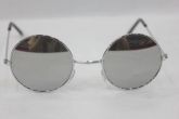 Óculos Estilo John Lennon Prata Espelhado
